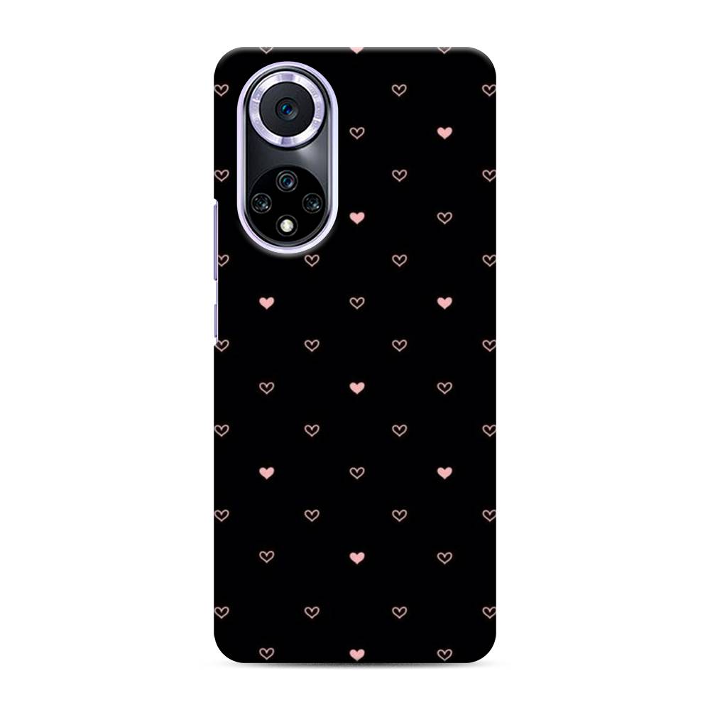 

Чехол Awog "Черный фон и сердечки" для Huawei Nova 9, 6106120-2