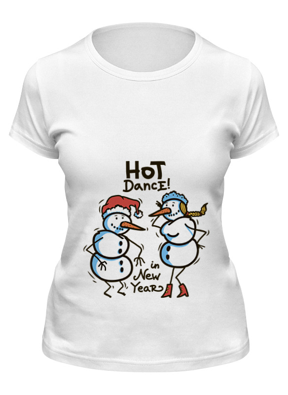 

Футболка женская Printio New year белая L, Белый, New year