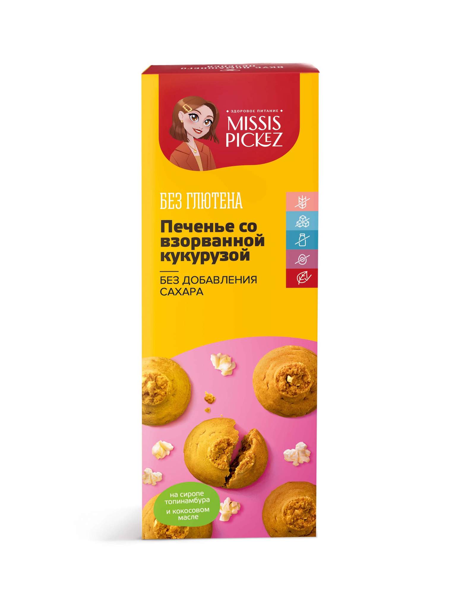 Печенье Missis Pickez Взорванная кукуруза, 100 г