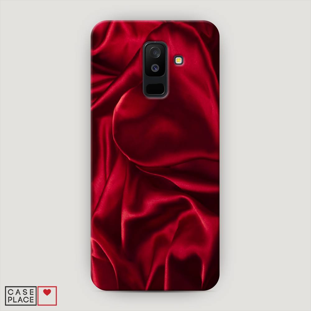 фото Чехол awog "текстура красный шелк" для samsung galaxy a6 +