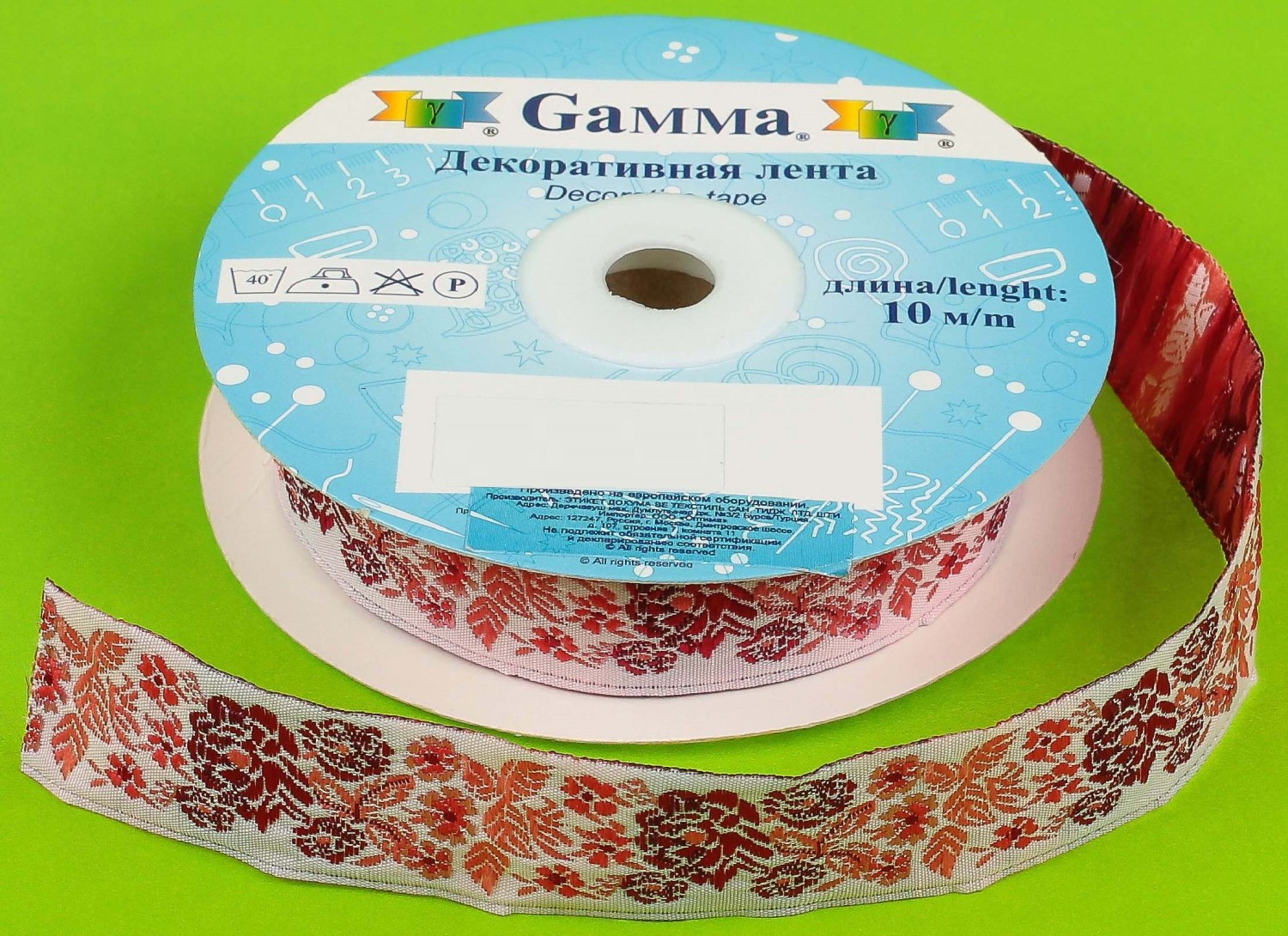 

Нить Gamma 22 мм, 10 м, отделочная, бело-красная, Красный;белый, 22 мм, 10 м, отделочная, бело-красная