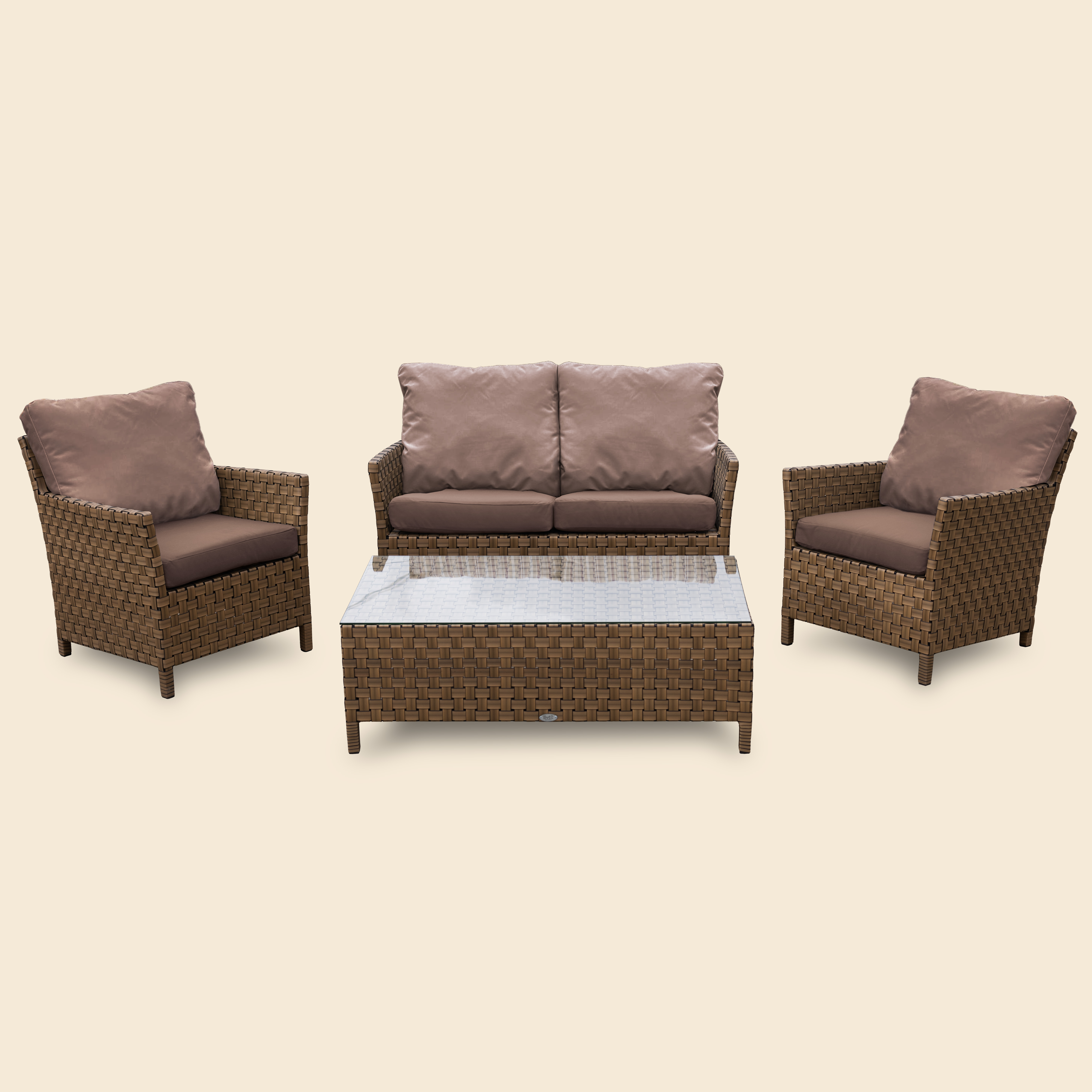 Комплект плетёный мебели из ротанга EviLine, STILO, корица, 180х76х74 см