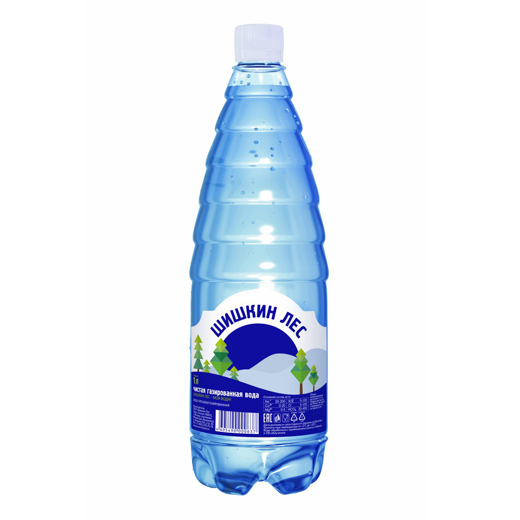Вода питьевая Шишкин лес газированная 1 л