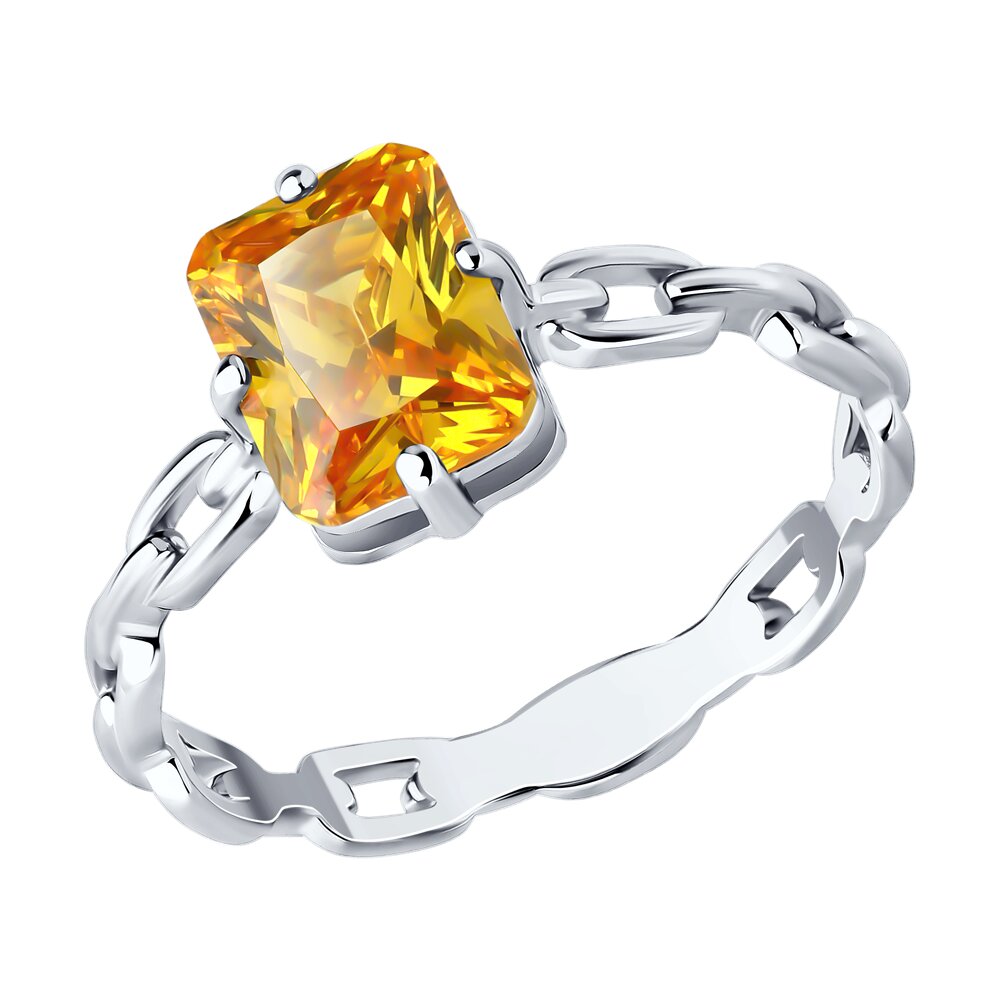 

Кольцо из серебра р. 19,5 SOKOLOV 94014228, фианит, 94014228