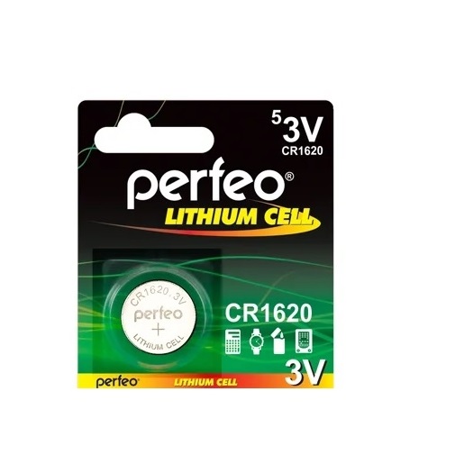 Батарейка Perfeo CR1620 Lithium Cell 3V, 1 шт.