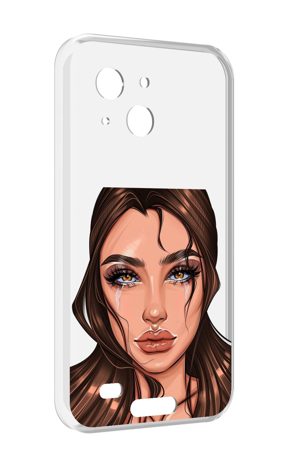 

Чехол MyPads плачущая-девушка женский для Oukitel WP20 / WP20 Pro, Прозрачный, Tocco