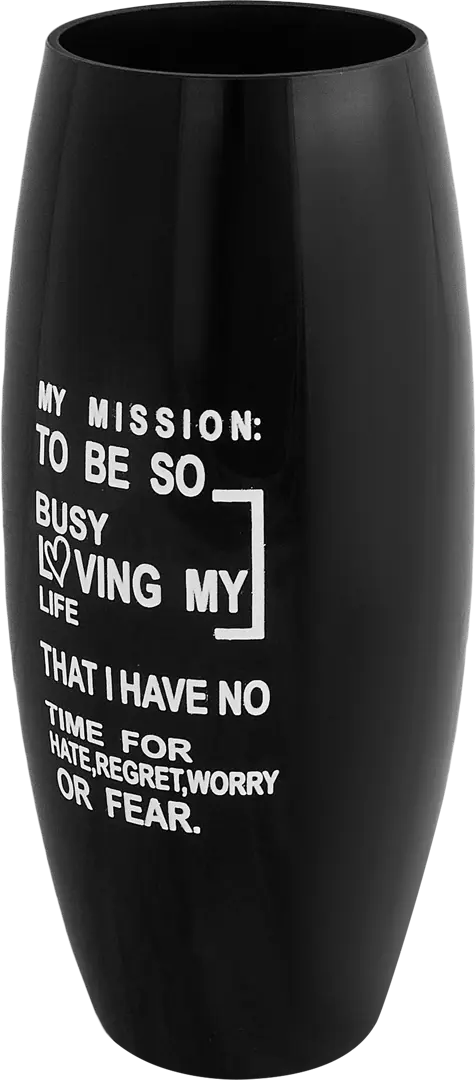 

Ваза My Mission стекло черная глянцевая 25 см
