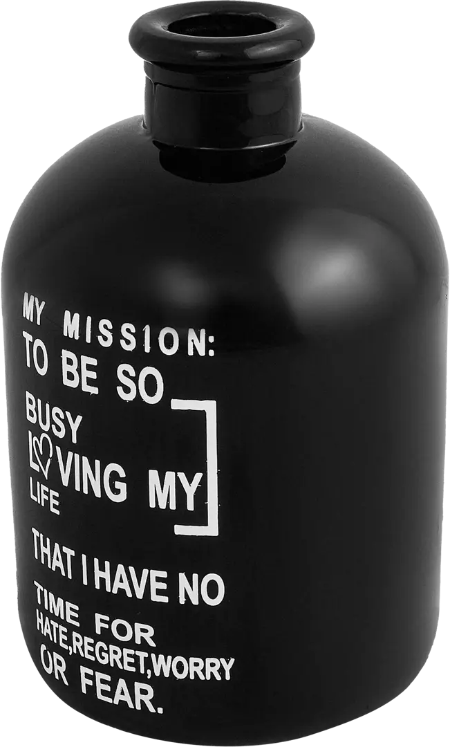 

Ваза My Mission стекло черная глянцевая 17 см
