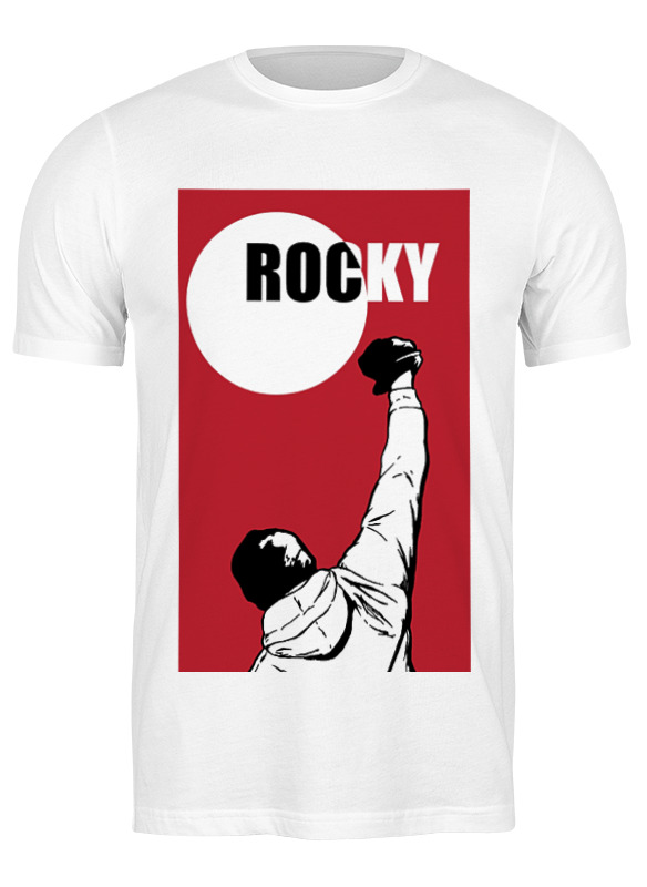 

Футболка мужская Printio Rocky / рокки белая L, Белый, Rocky / рокки