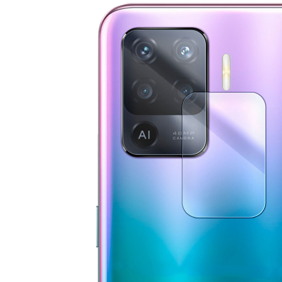 Стекло защитное гибридное для камеры OPPO Reno 5 Lite (2 шт.)