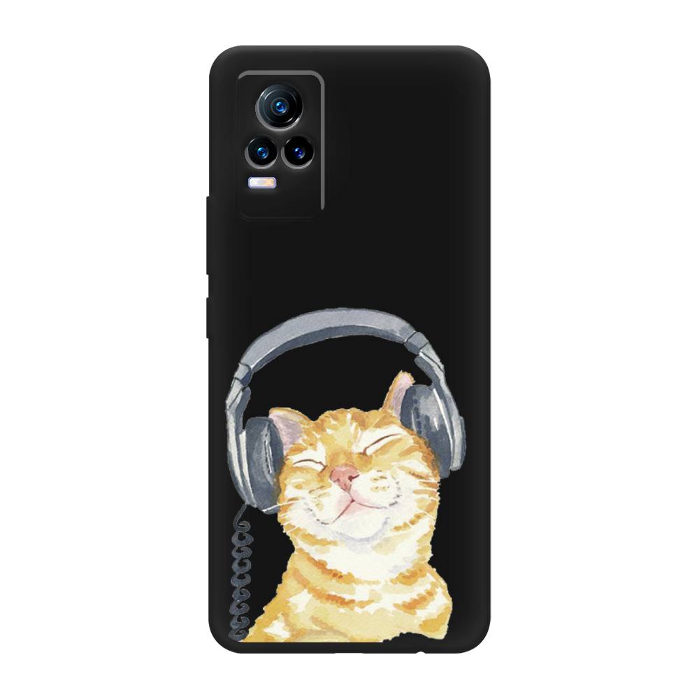 

Матовый силиконовый чехол "Кот меломан" на Vivo V21e 4G, Кот меломан