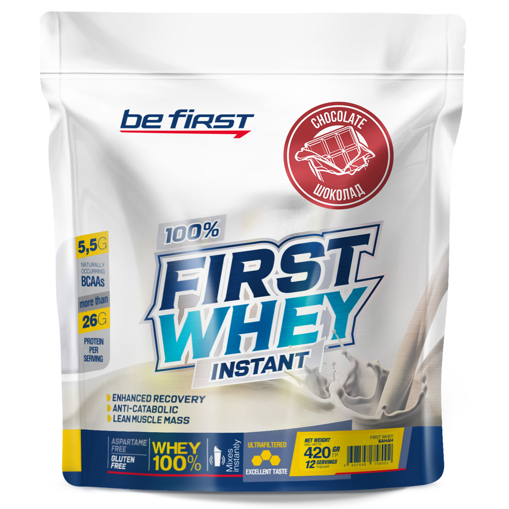 

Сывороточный протеин Be Firts First Whey Instant Chocolate, 420 г, Шоколад