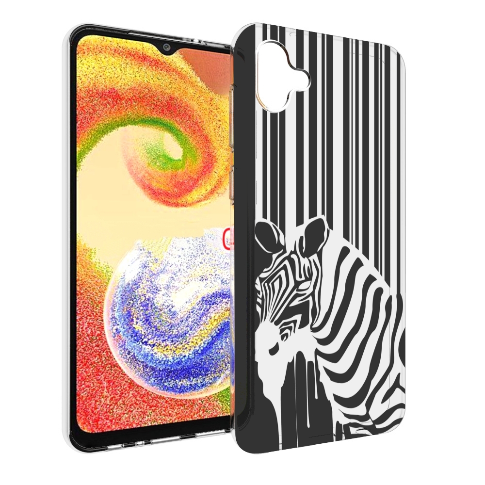 

Чехол MyPads Зебра для Samsung Galaxy A04, Прозрачный, Tocco