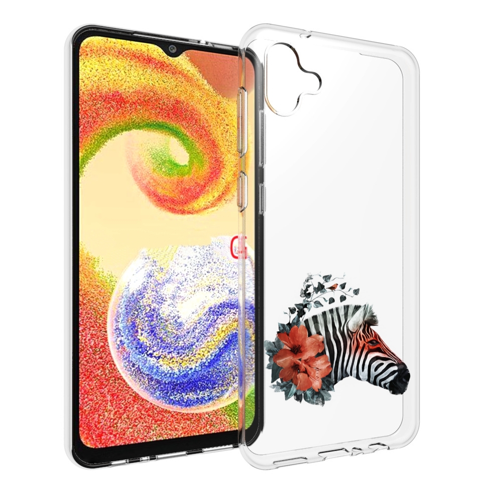 

Чехол MyPads Зебра с цветами для Samsung Galaxy A04, Прозрачный, Tocco