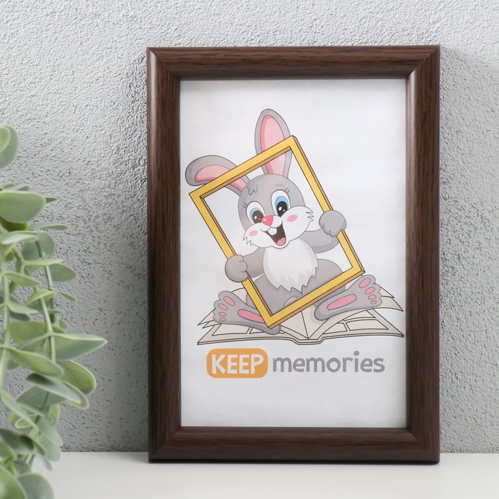 

Фоторамка Keep memories 10х15 см, пластик, 199-тёмное дерево, Коричневый