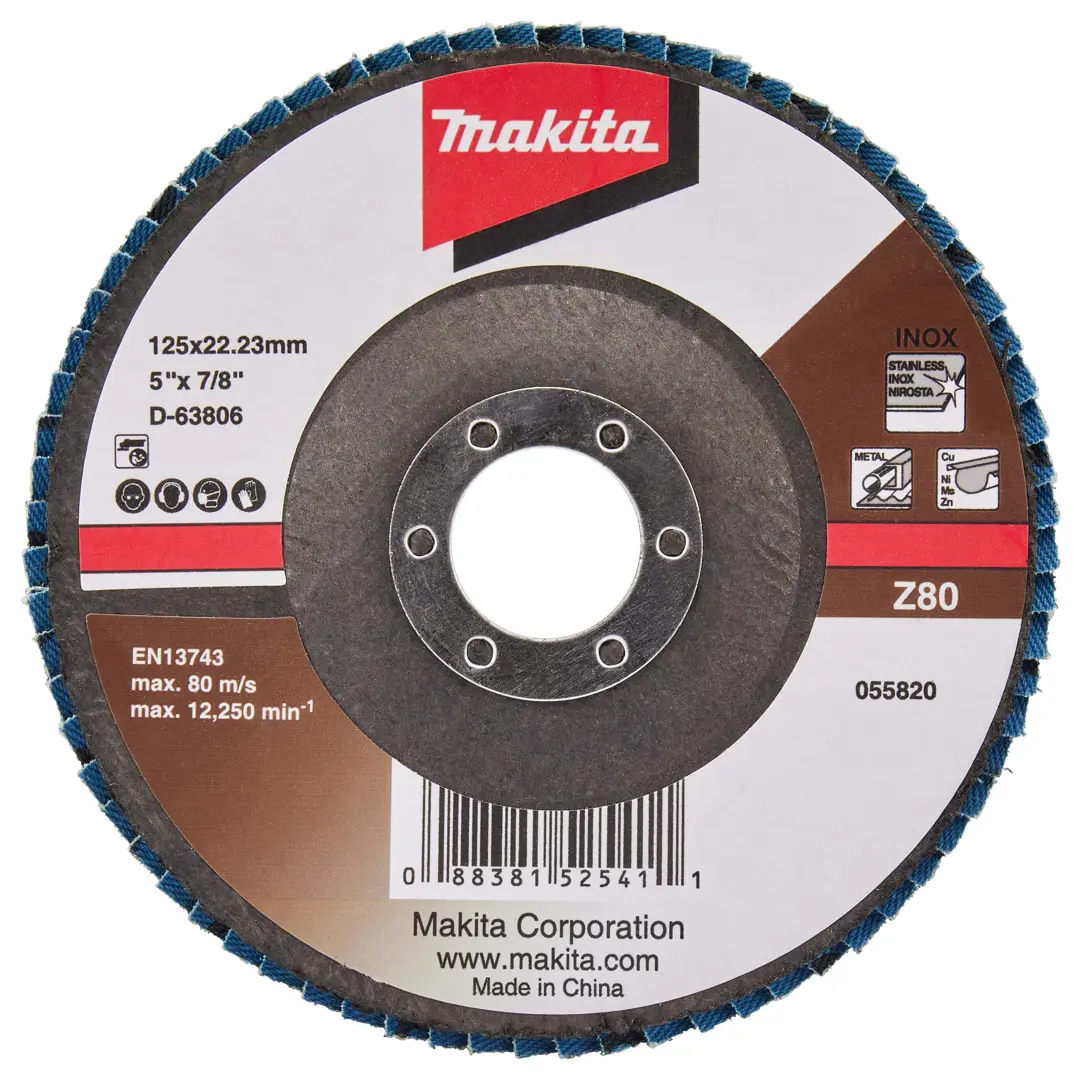 

Круг лепестковый Makita D63806 P80 125x22.2 мм