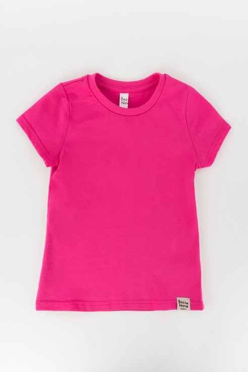 фото Базовая хлопковая футболка bossa nova розовый 98 440в-167ж_2шт