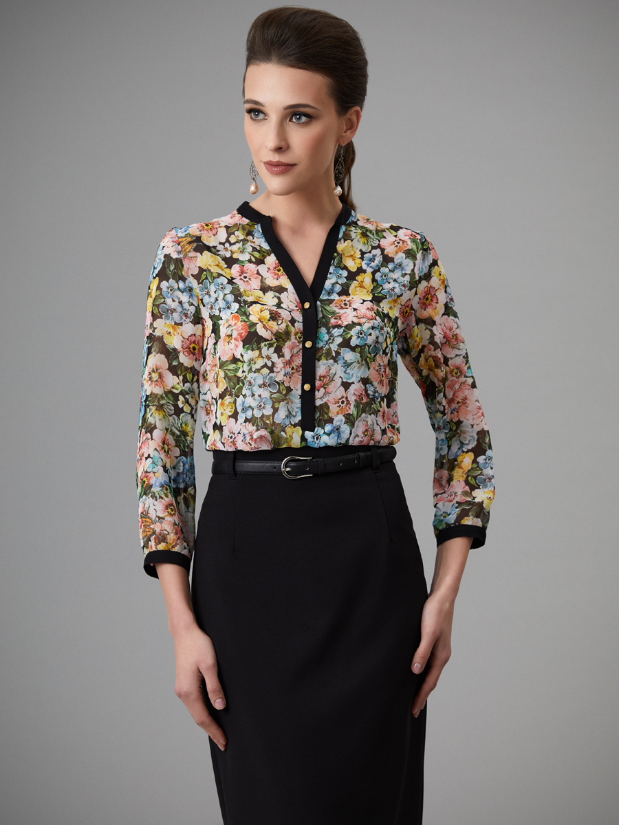 

Блуза женская Арт-Деко Z-1165 черная 44 RU, Черный, Z-1165