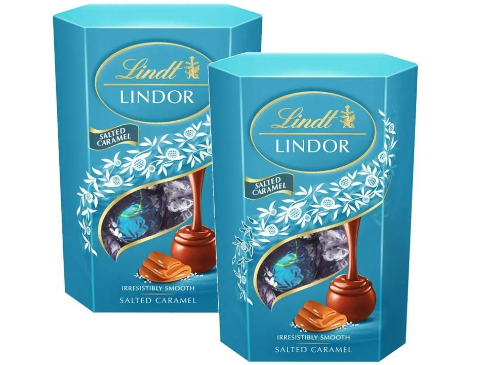 Набор конфет Lindt Lindor с кристаллами соли и карамельной начинкой пралине 200 г 850₽