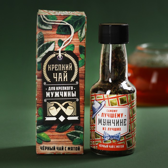 

Чай черный в бутылке «Для крепкого мужчины», вкус: мята, 20 г. (18+)