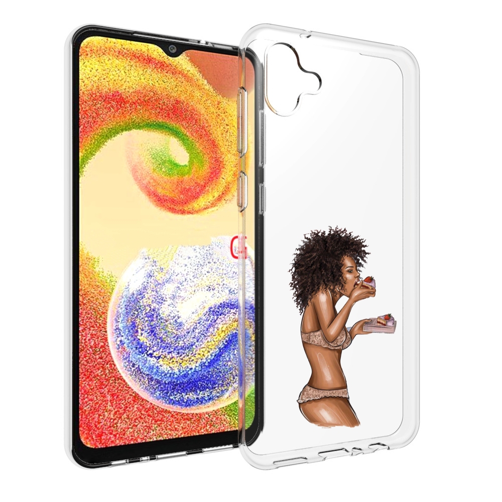

Чехол MyPads Девушка-с-пирожными женский для Samsung Galaxy A04, Прозрачный, Tocco