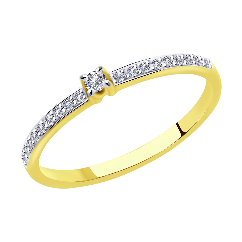 

Кольцо из золота р. 17 SOKOLOV Diamonds 1011915-2, бриллиант, 1011915-2
