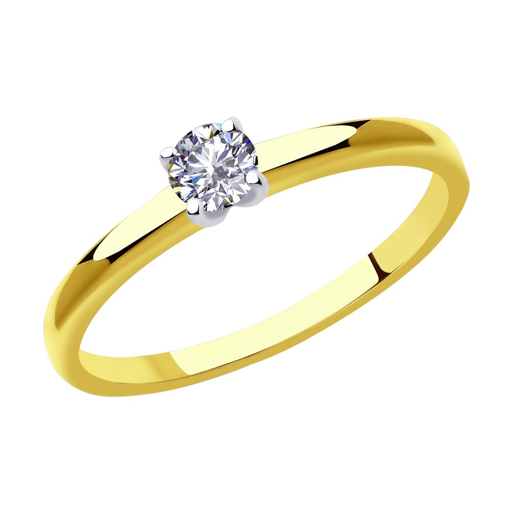 

Кольцо из золота р. 16,5 SOKOLOV Diamonds 1011911-2, бриллиант, 1011911-2