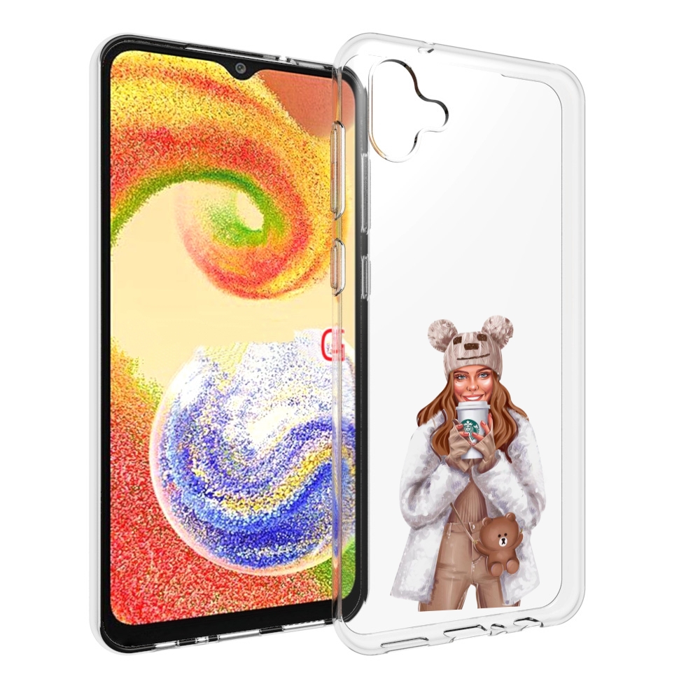 Чехол MyPads Девушка-с-кофе-старбакс женский для Samsung Galaxy A04