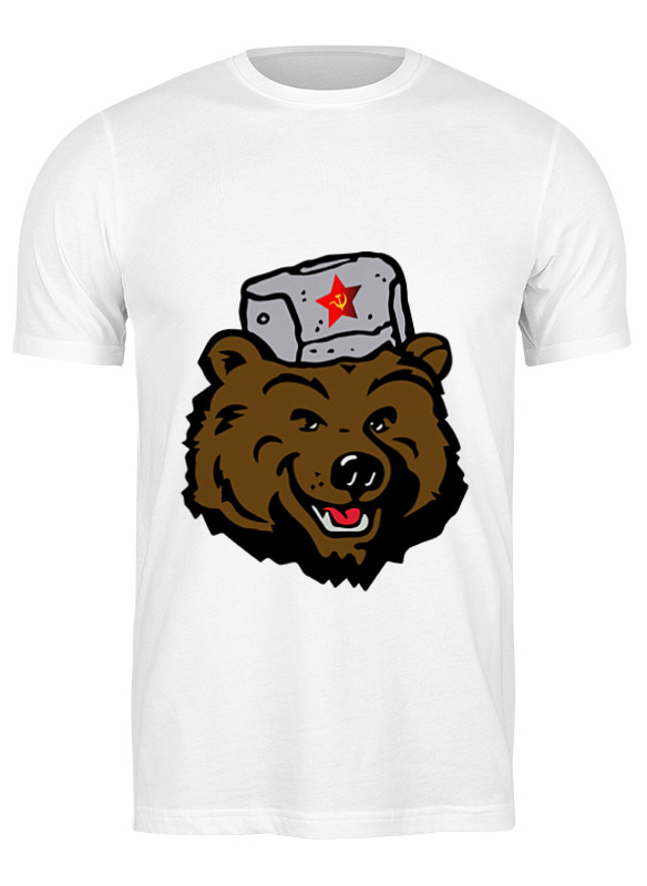 Футболка мужская Printio Russian bear (русский медведь) белая M