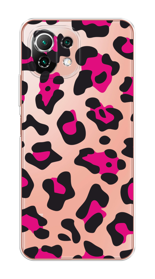 

Чехол на Xiaomi Mi 11 Lite/5G NE "Pink cow spots", Черный;розовый, 310250-1