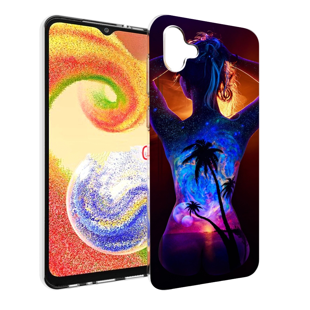 

Чехол MyPads Девушка-и-пальмы женский для Samsung Galaxy A04, Прозрачный, Tocco