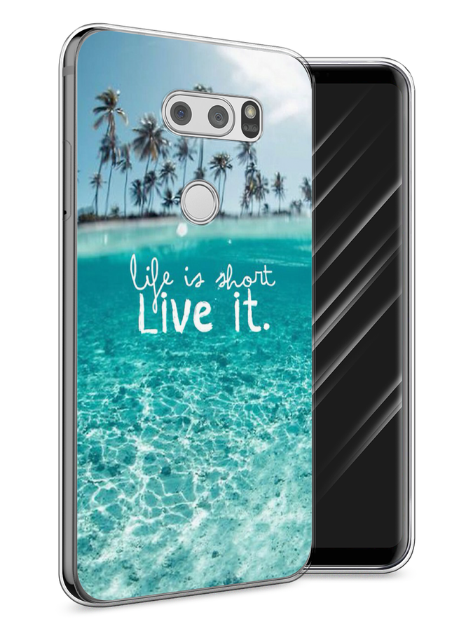 

Чехол Awog на LG V30 "Live it", Розовый, 83050-7