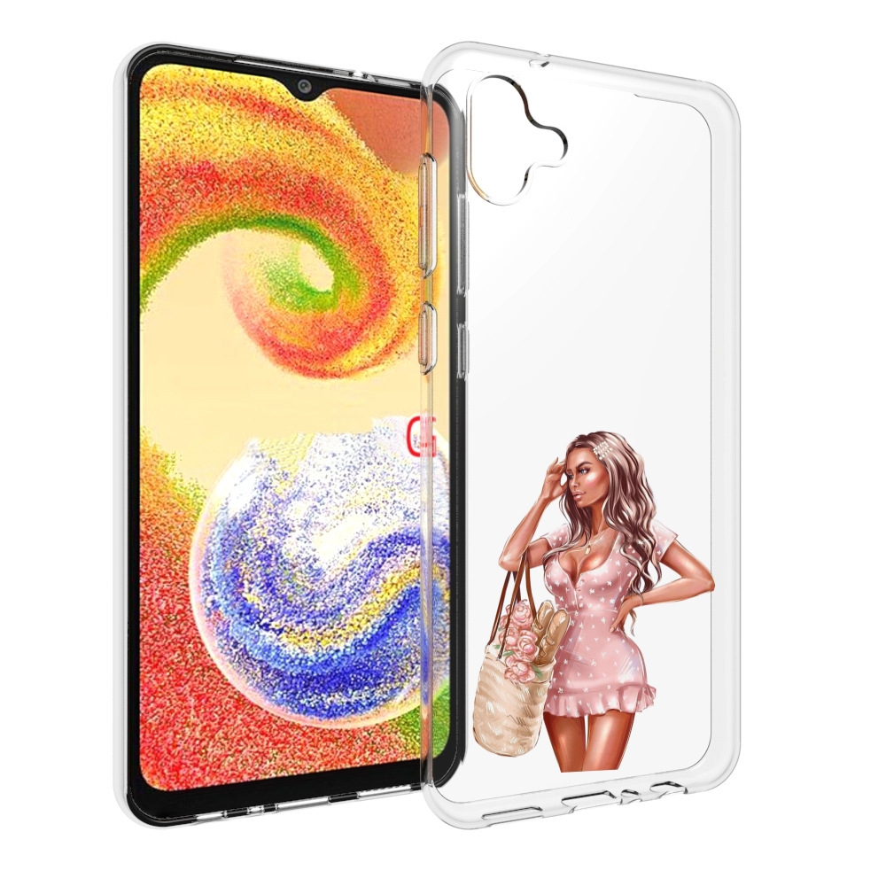 

Чехол MyPads Девушка-в-мини-платье женский для Samsung Galaxy A04, Прозрачный, Tocco