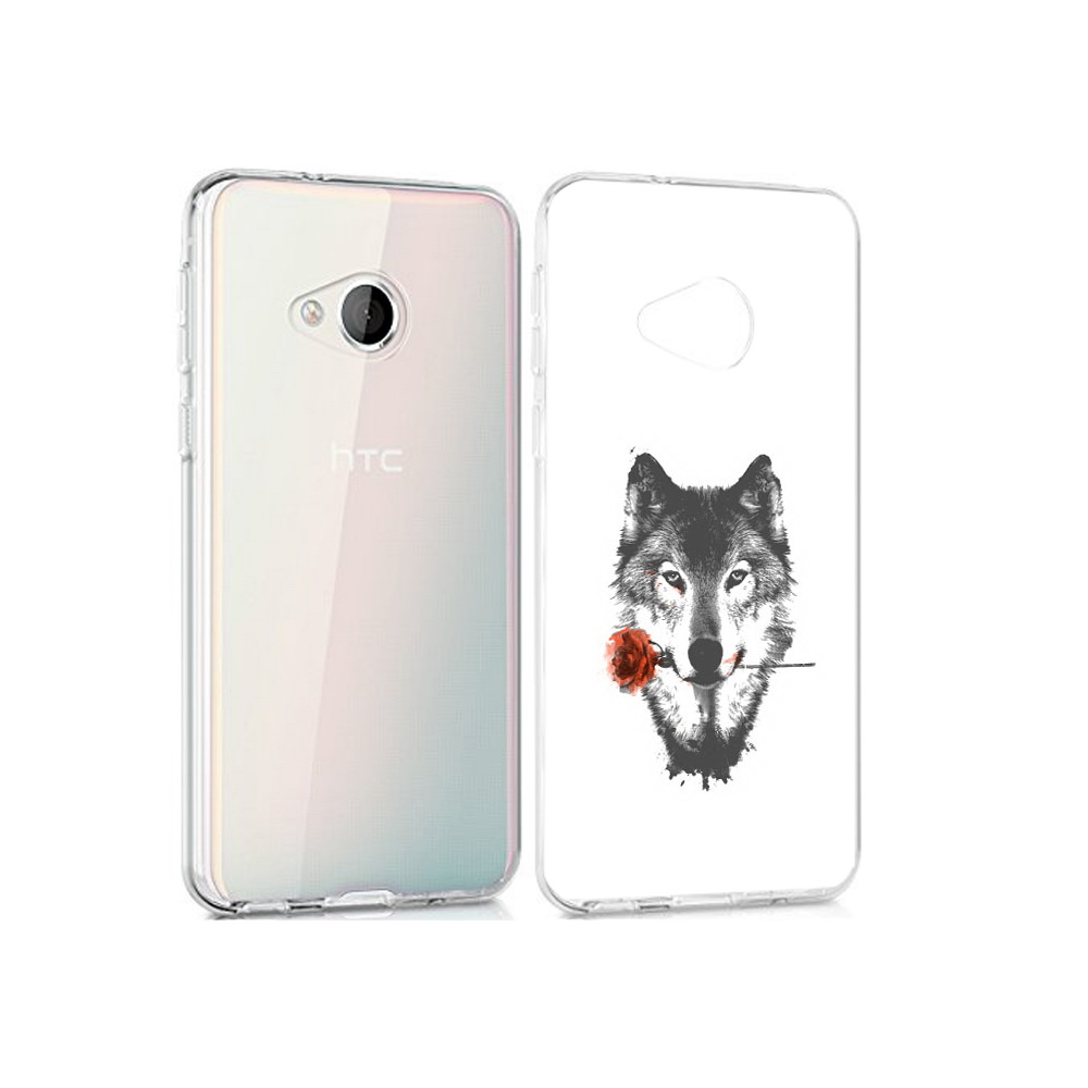 

Чехол MyPads Tocco для HTC U Play волк с розой, Прозрачный, Tocco