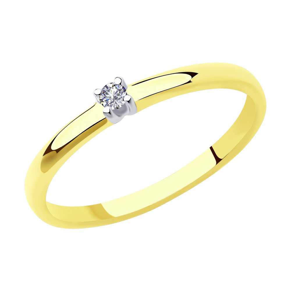 

Кольцо из золота р. 16 SOKOLOV Diamonds 1011906-2, бриллиант, 1011906-2