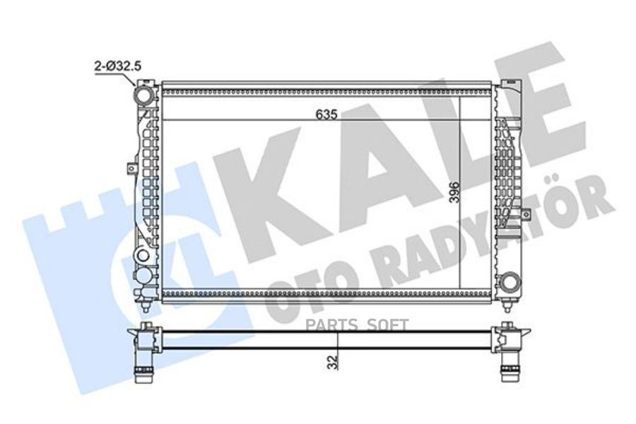 

348305 радиатор системы охлаждения Audi A4/A6 2,4-2,8 96>