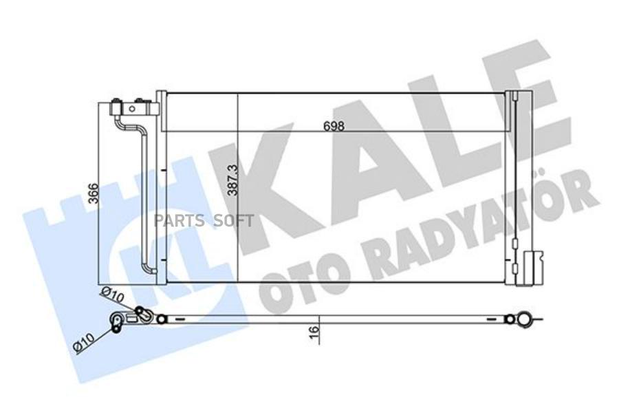 

345220 радиатор кондиционера Ford Focus C-MAX 1.6i 16V 10>МКПП