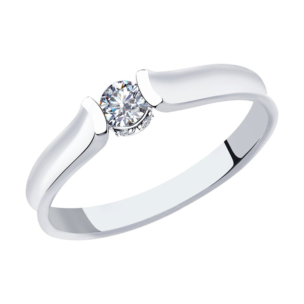 

Кольцо помолвочное из белого золота с бриллиантом р. , SOKOLOV Diamonds 1011882, 1011882