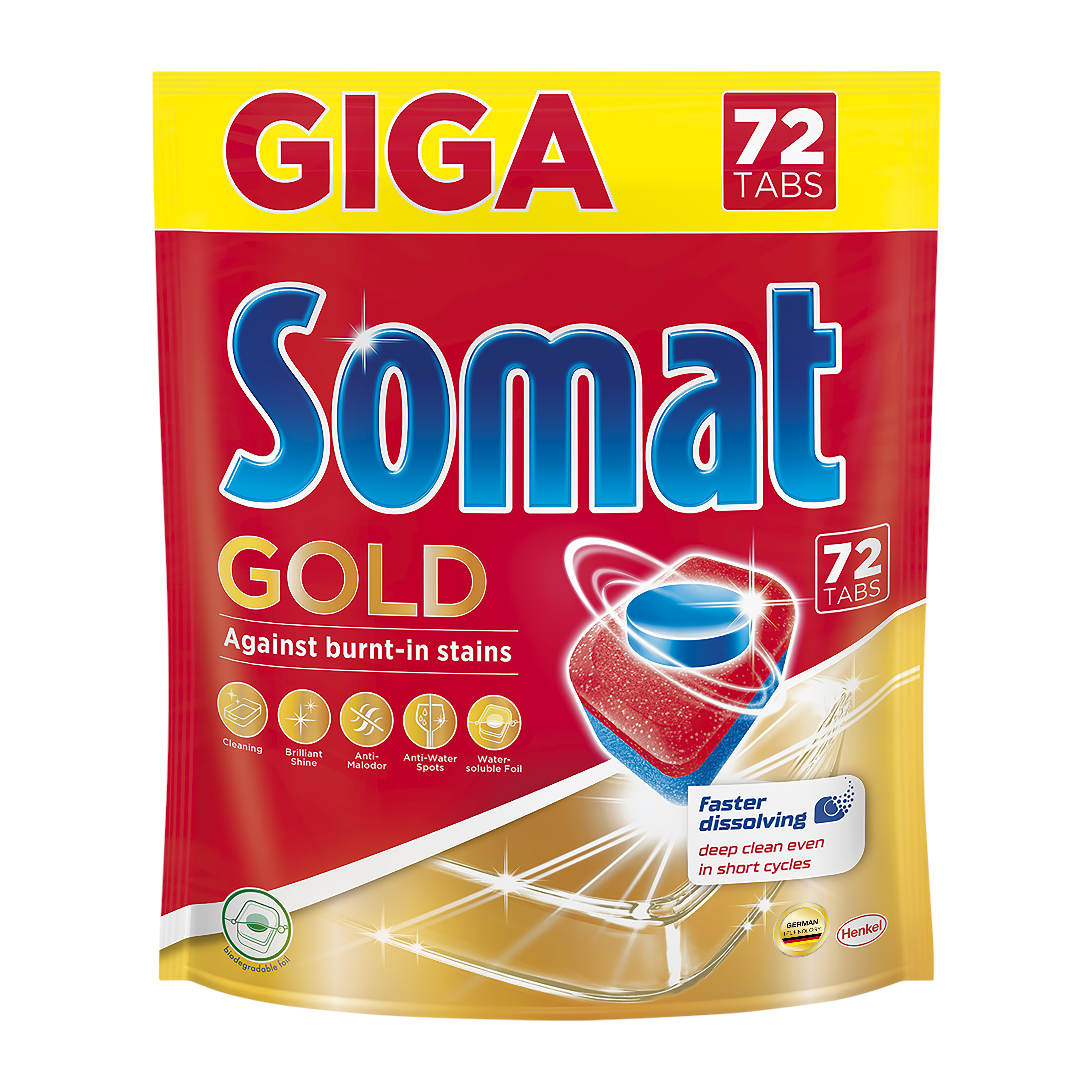 Таблетки для посудомоечной машины Somat gold 72 штук
