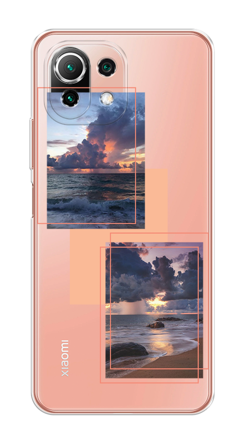 

Чехол на Xiaomi Mi 11 Lite/5G NE "Sky collage", Розовый;прозрачный;синий, 310250-1