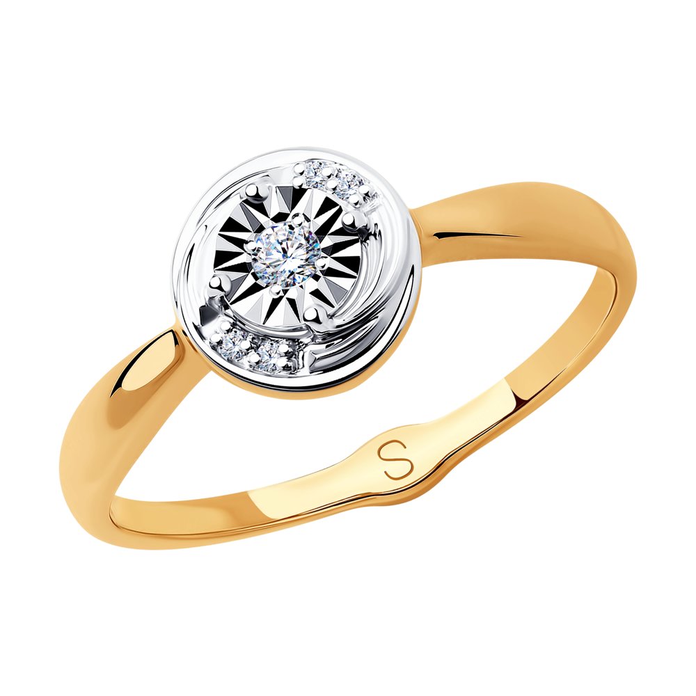 

Кольцо помолвочное из комбинированного золота с бриллиантом р.  SOKOLOV Diamonds 1011862, 1011862