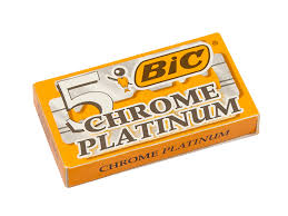 Сменные лезвия BIC CHROME PLATINUM 5 шт лезвия для т образного станка и филировочных бритв matgicol super platinum razor blades