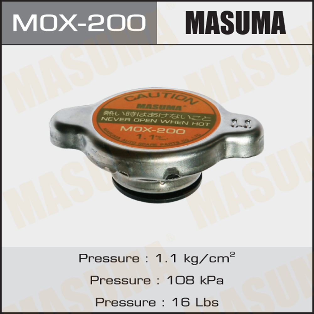 MASUMA MOX200 MOX-200_крышка радиатора Chevrolet Daewoo Honda Mazda Mitsubishi Niss 1170₽