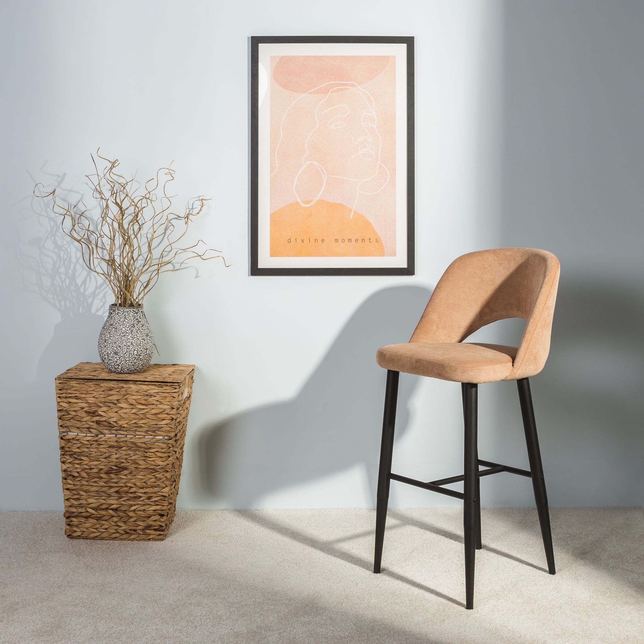 Кресло Helvant барное Lorens Беж