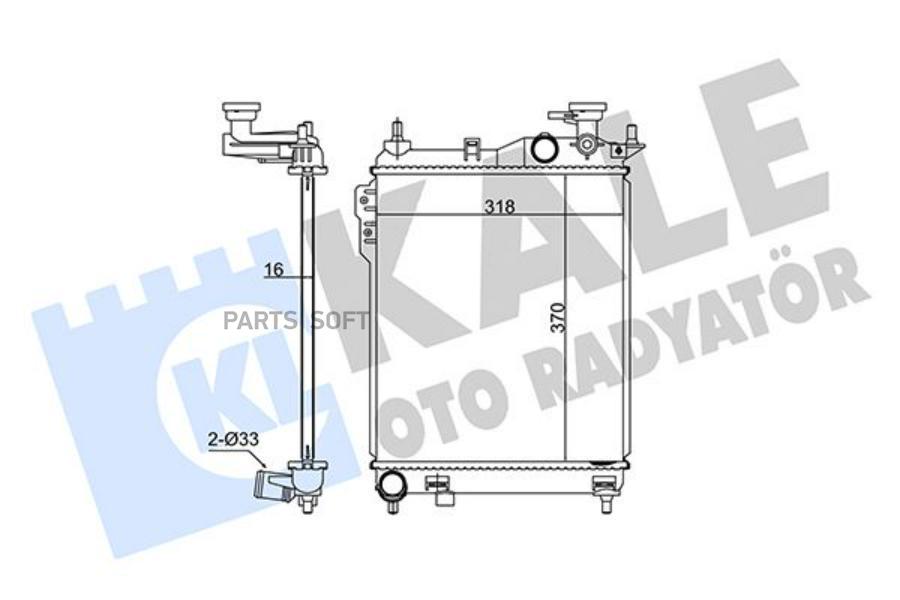 

348330 радиатор системы охлаждения Hyundai Getz 1.1 06-09/1.1-1.3i 12V 02-06