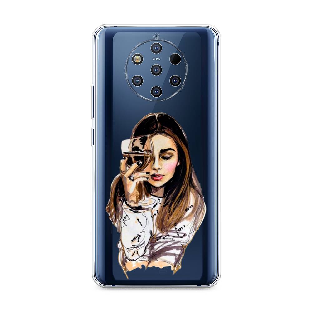 

Чехол Awog на Nokia 9 PureView / Нокиа 9 PureView "Девушка с бокалом", 122350-7