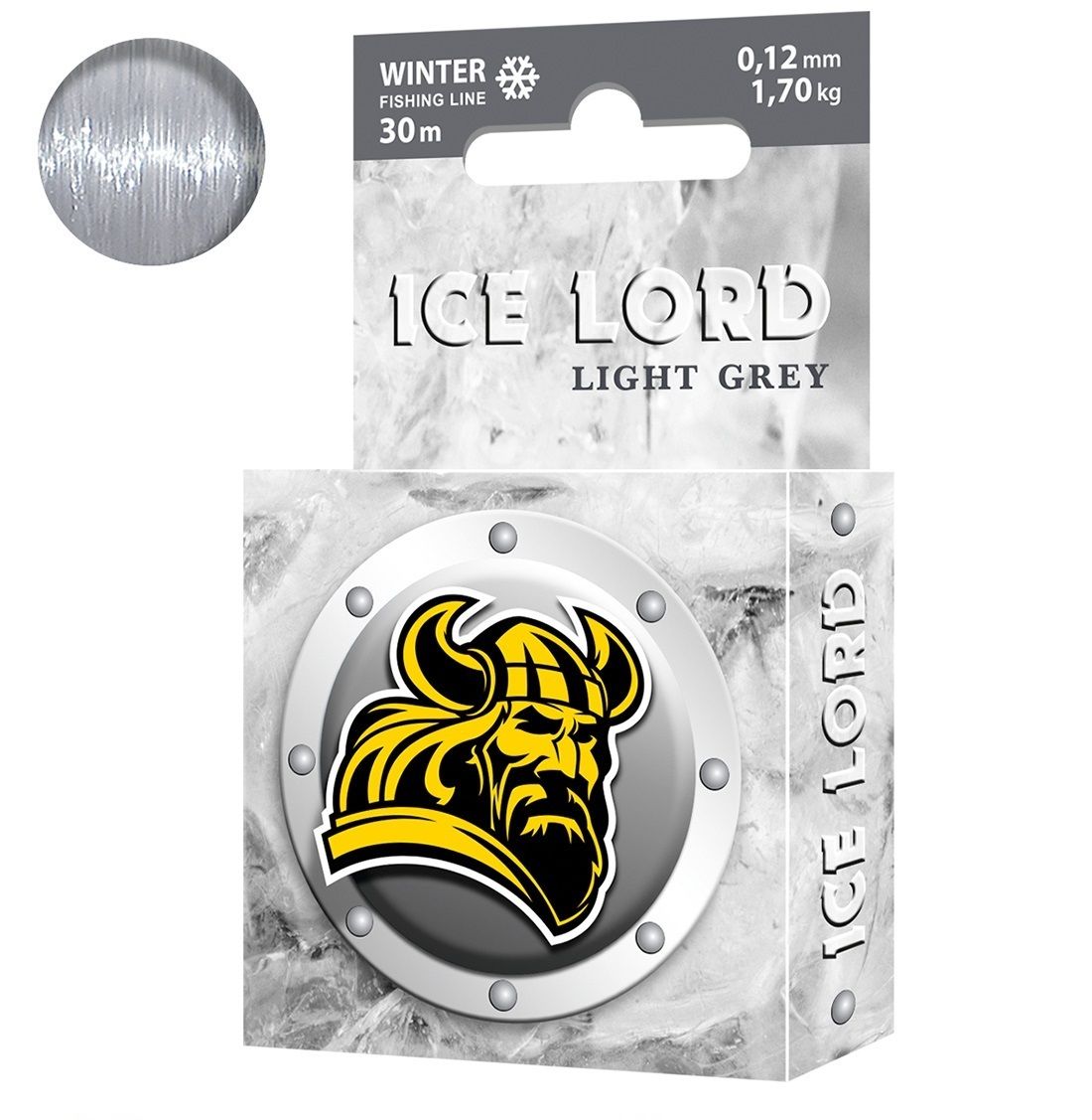 фото Леска зимняя aqua ice lord light grey 0,18mm 30m, светло-серый, test-3,70kg (1 штука)