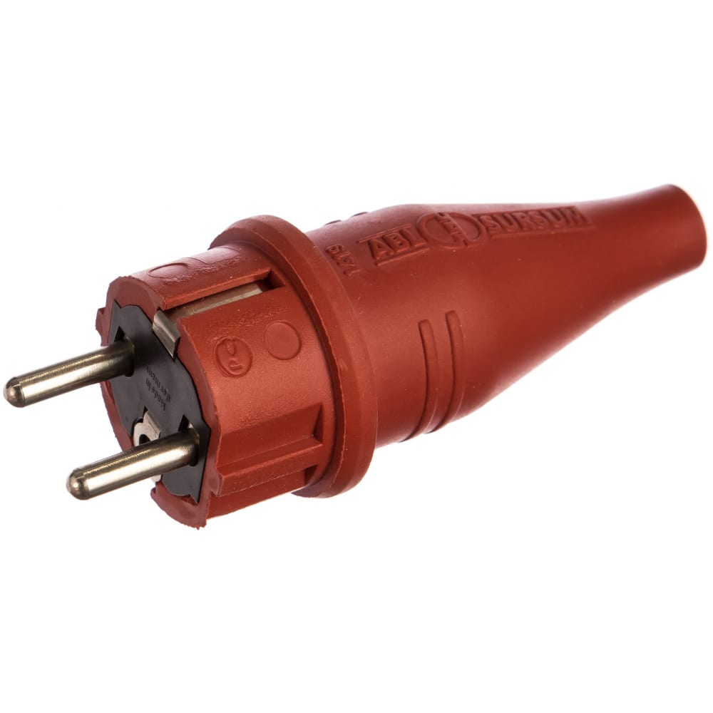 

Резиновая вилка с мультизаземлением ABL IP44 16A 2P+E 250V, красный 1419140