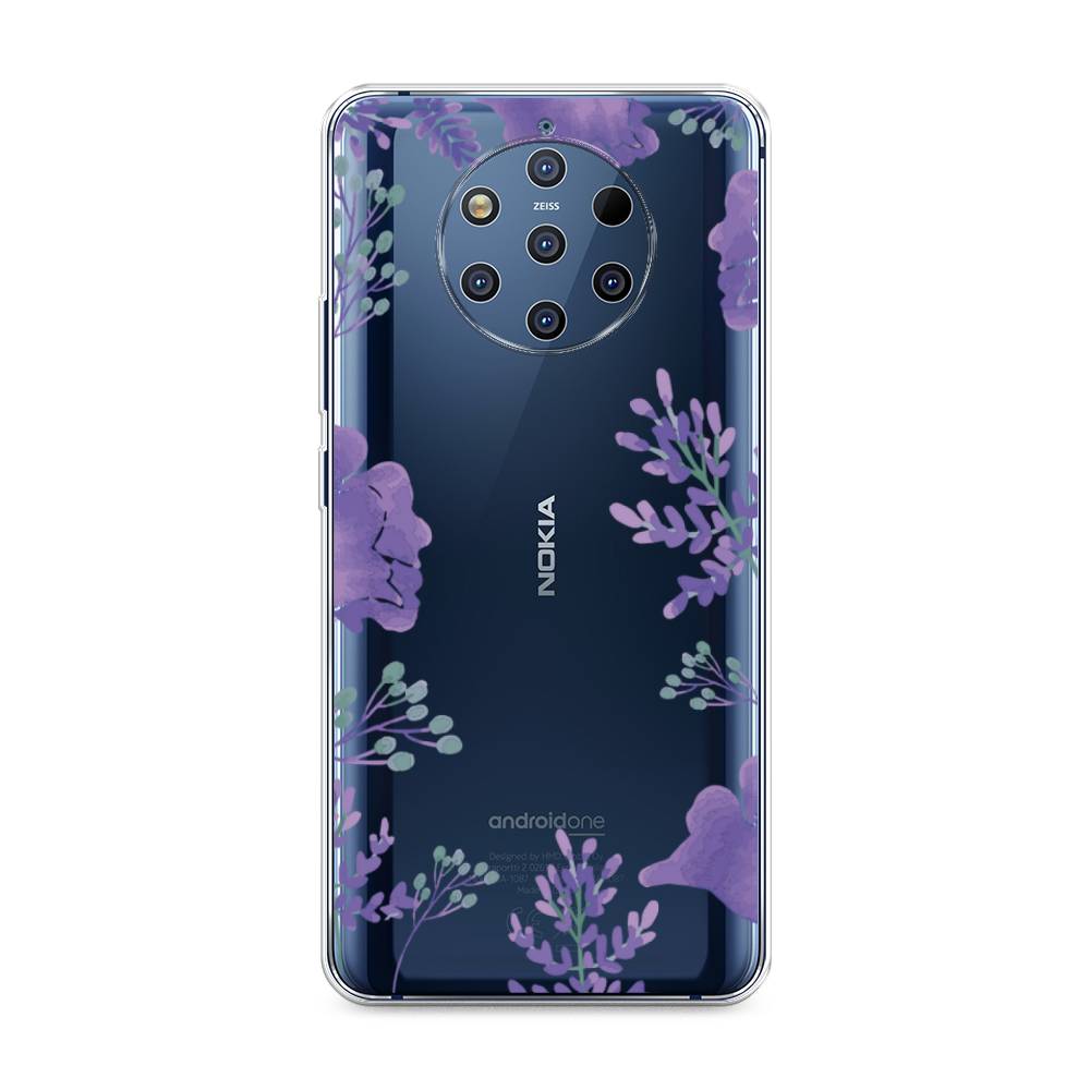 

Чехол Awog на Nokia 9 PureView / Нокиа 9 PureView "Сиреневая цветочная рамка", 122350-8