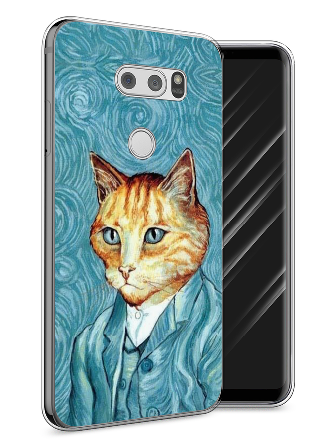 

Чехол Awog на LG V30 "Кот Ван Гог", Голубой;коричневый, 83050-2